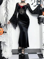Furry Cloth Vampire Fashion Long Dress