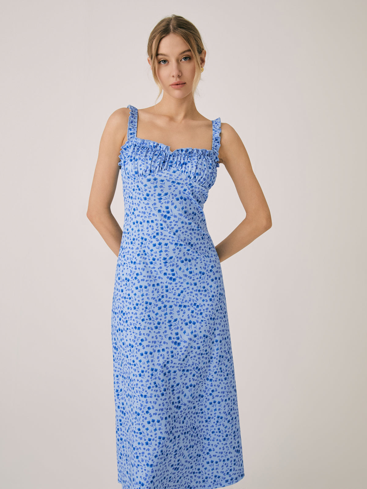 Floral Relaxed-Fit Dress with Jersey Fabric