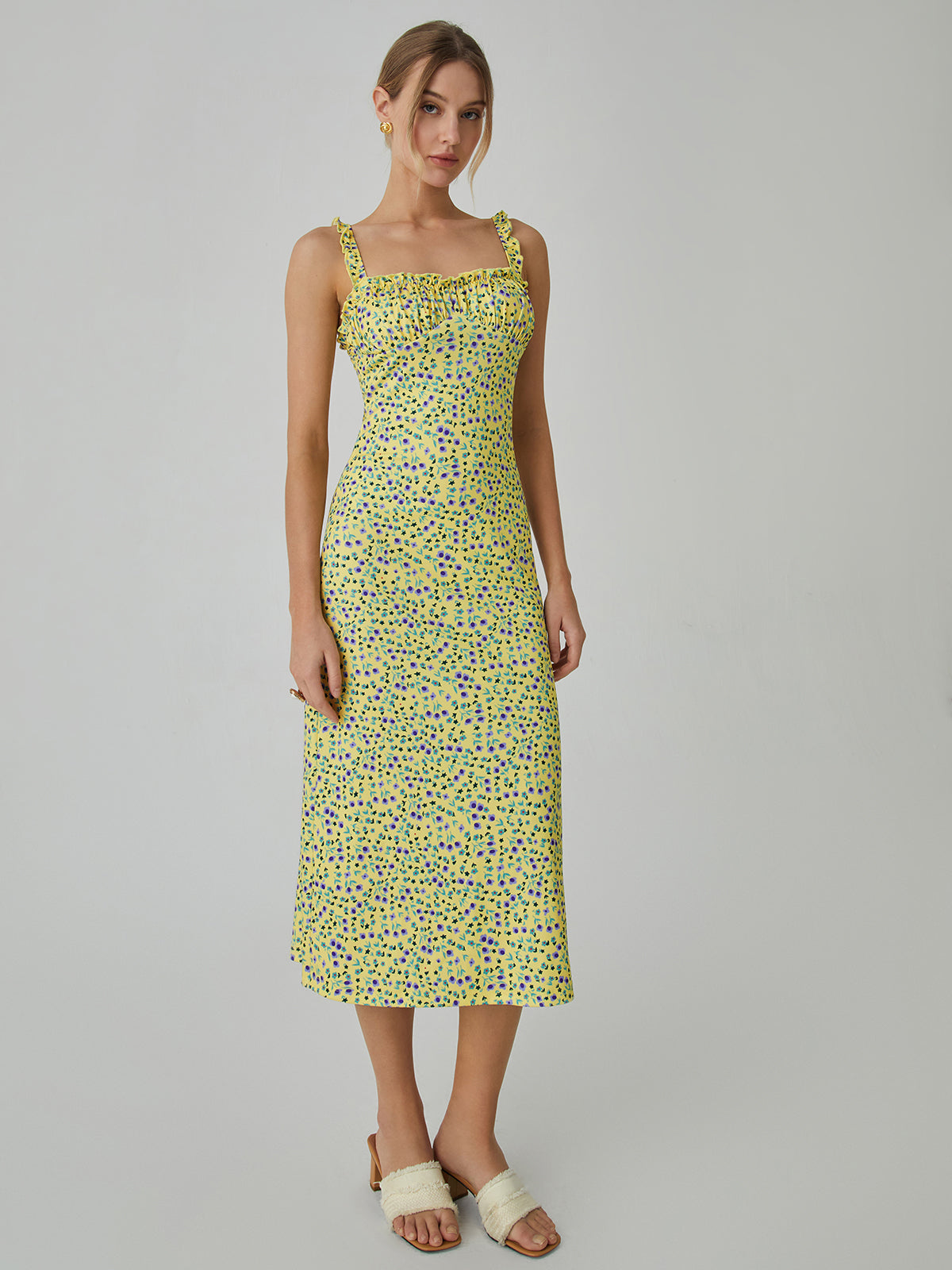 Floral Relaxed-Fit Dress with Jersey Fabric