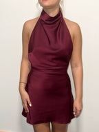 Button-Detail Zip-Detail Mini Dress