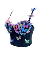 Butterfly-Detail Cami Top with Corset Details