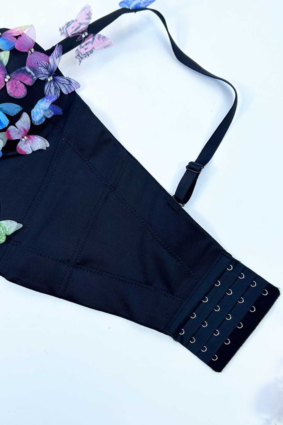 Butterfly-Detail Cami Top with Corset Details