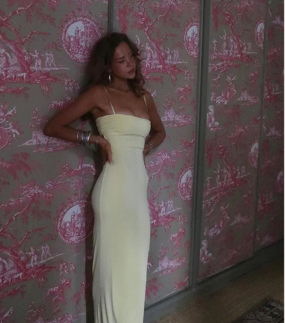 Mesh Maxi Dress with Strapless Neckline