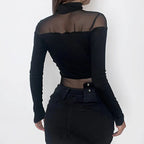 Mesh Bodysuit Knit Top