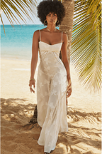 Slim-Fit Open-Back Corset-Style Maxi Dress