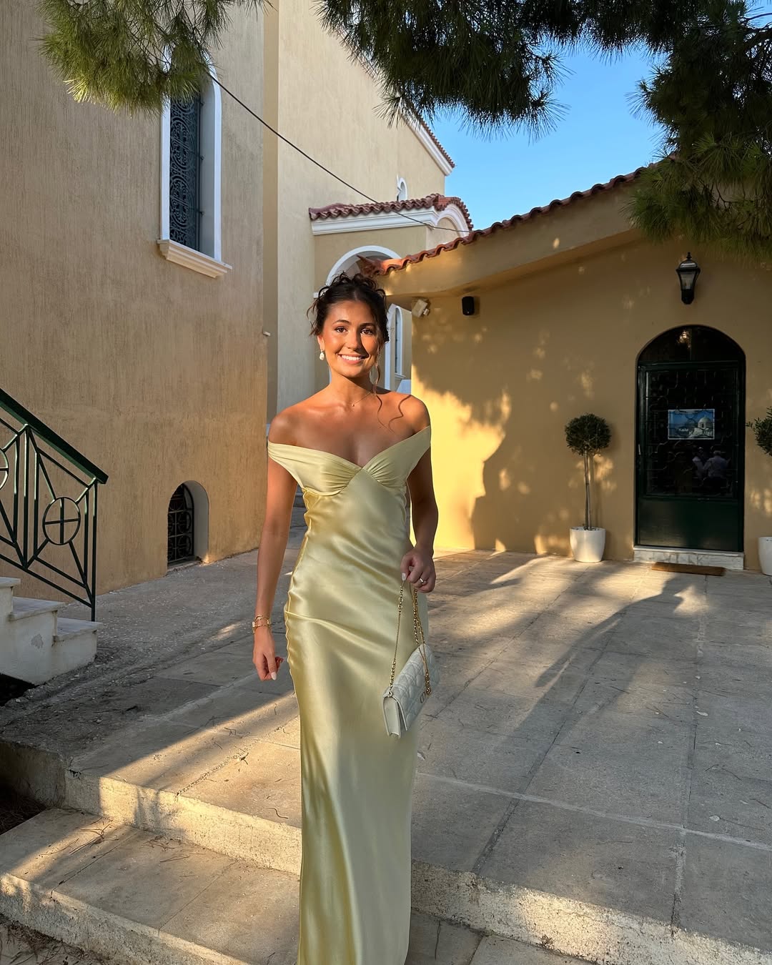 Satin Maxi Dress with Open Back