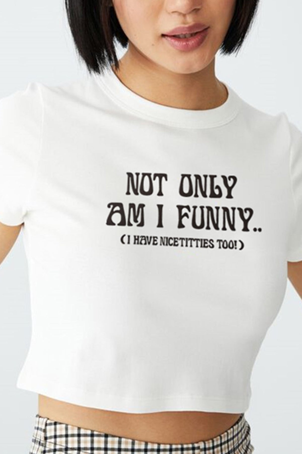 Lettered Cotton Crew-Neck Cropped T-Shirt