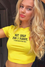 Lettered Cotton Crew-Neck Cropped T-Shirt