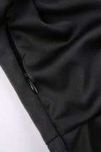Cowl-Neck Cotton Dress with Ruching