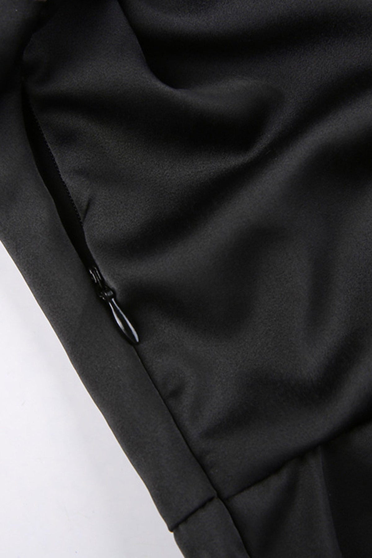 Cowl-Neck Cotton Dress with Ruching