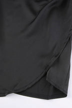 Cowl-Neck Cotton Dress with Ruching