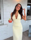 Jersey Halter Maxi Dress