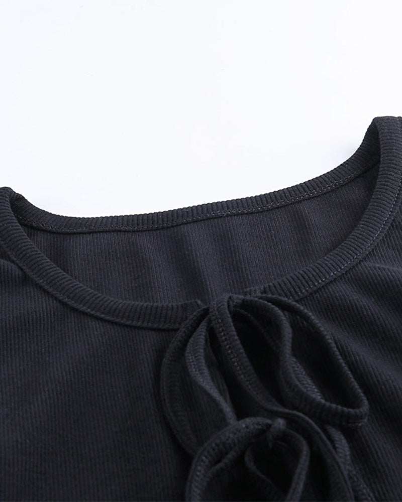 Slit-Detail Stretch-Blend Cami Top with Polyester Fabric