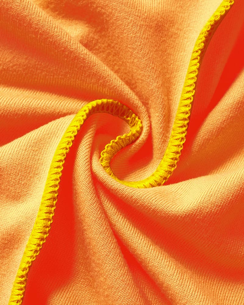 Lettuce-Edge Polyester Tank Top with Panel Details