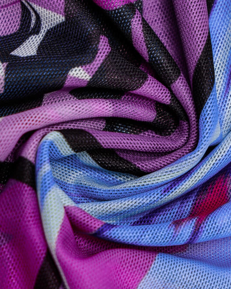 Mesh Polyester Top with Anime Graphics