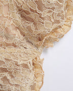 Corset-Style Polyester Top with Lace Detailing