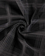 Plaid Stretch-Blend Midi Dress with Polyester Fabric