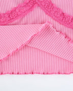 Cotton Cami Cropped Top with Stretch-Blend Fabric