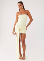 Strapless Mini Dress with Wrap Detail