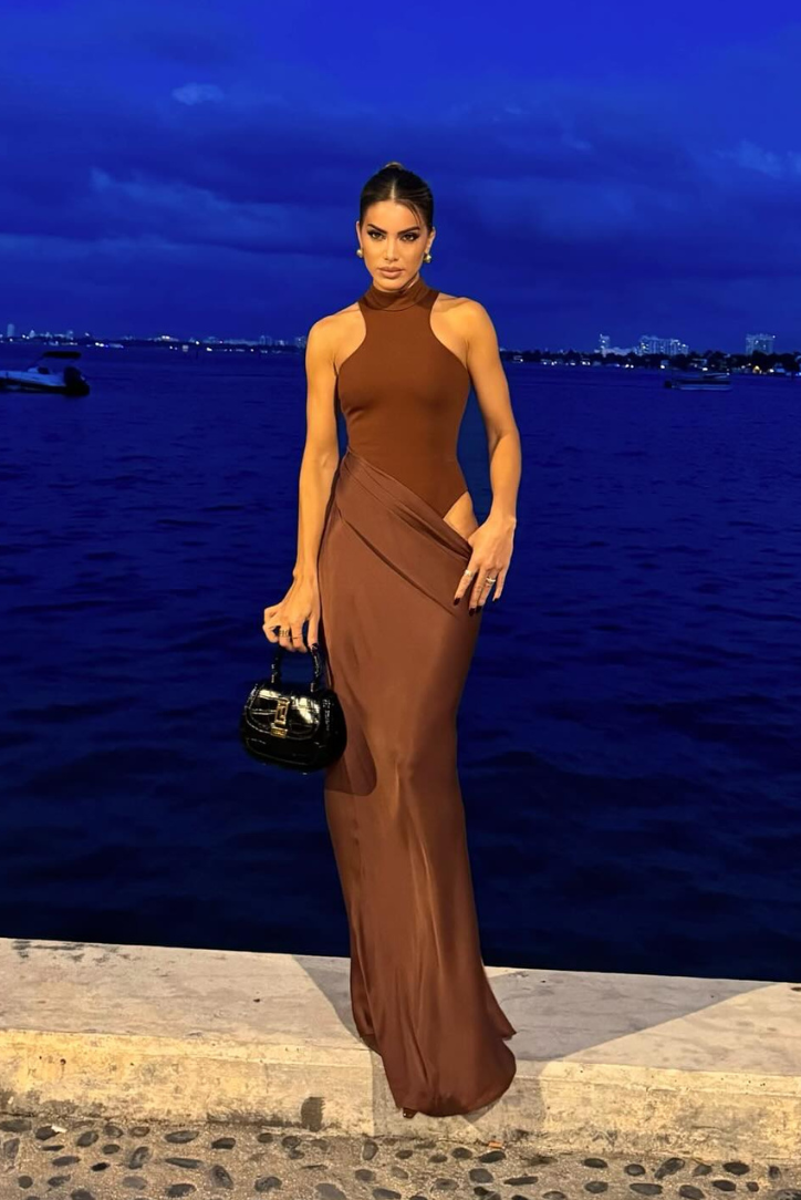Maxi Dress with Asymmetric Details