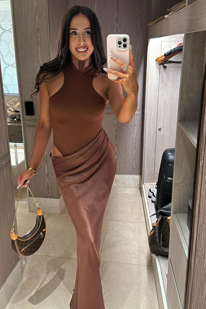 Maxi Dress with Asymmetric Details