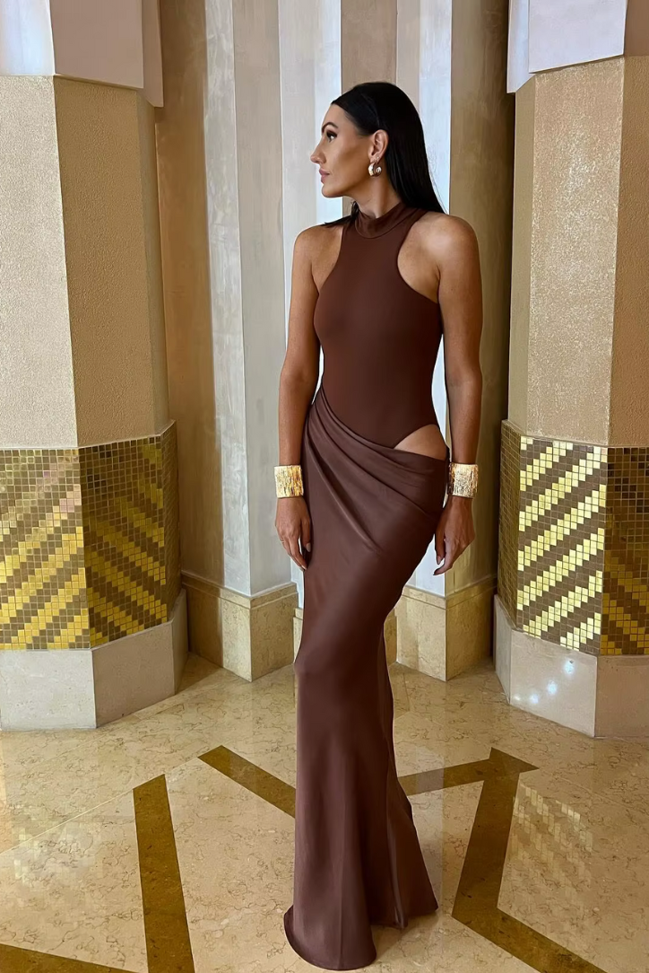 Maxi Dress with Asymmetric Details