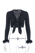 Turn-Up Cropped Top with Front Ties