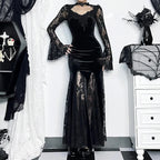 Antique Lace Trumpet Slim Midi Attire Black / S