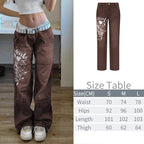 Cargo Baggy Wide-Leg Jeans with Low Waist