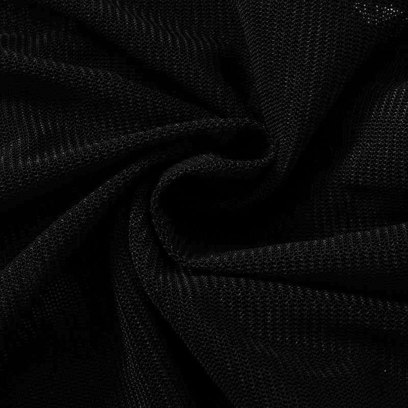 Mesh High-Rise Pencil-Cut Leggings with Sheer Detailing