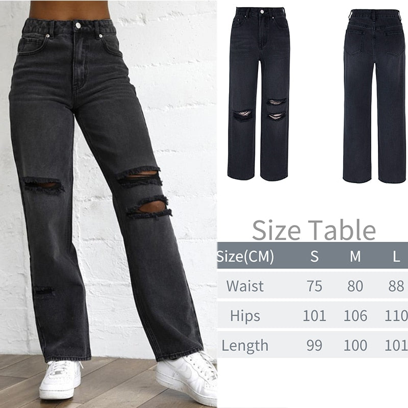 Cargo Baggy Wide-Leg Jeans with Low Waist