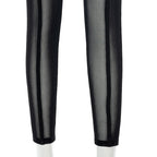 Mesh High-Rise Pencil-Cut Leggings with Sheer Detailing