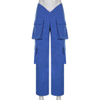 Cargo High-Rise Pants with Pockets
