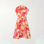 Floral Boho Dress with Short Sleeves