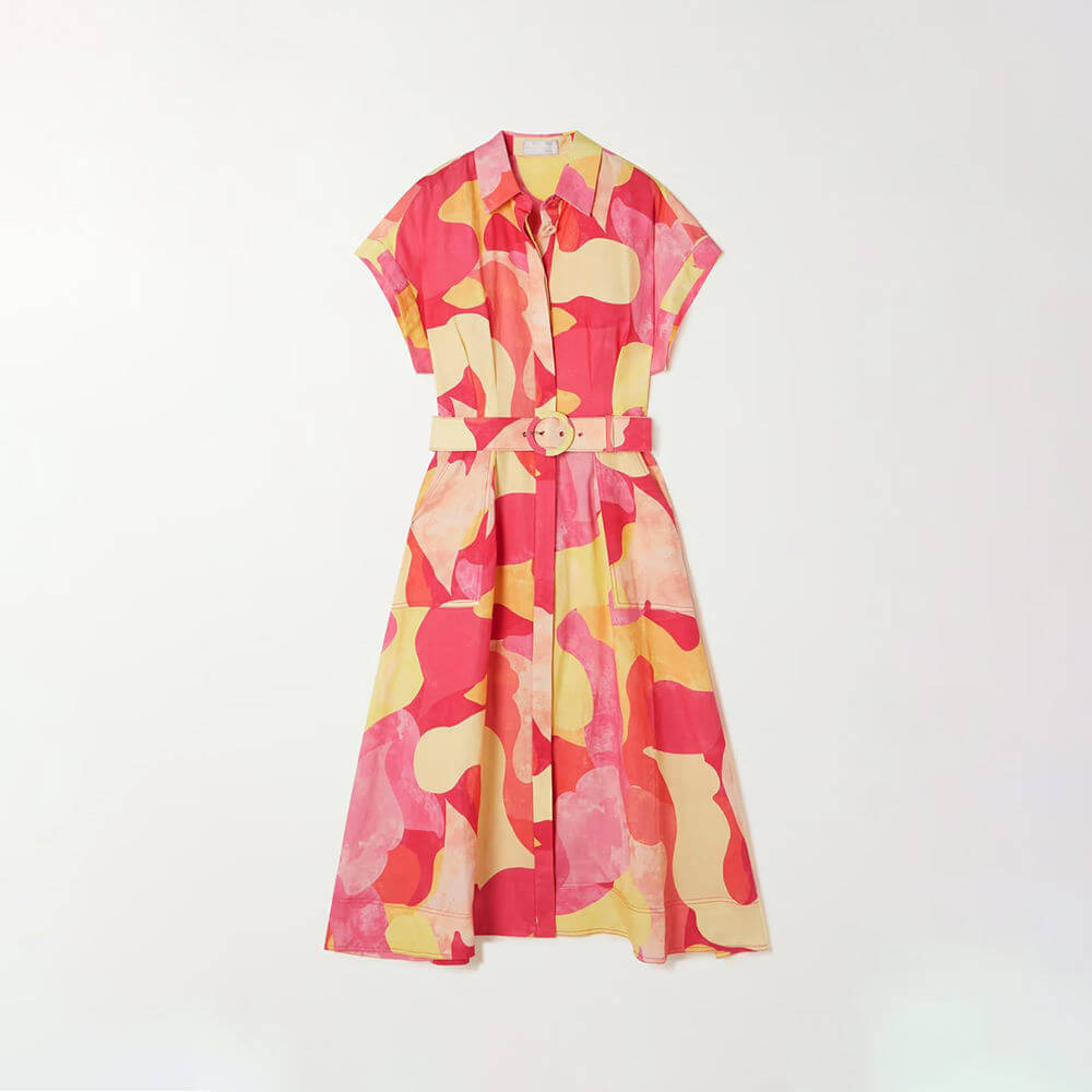 Floral Boho Dress with Short Sleeves
