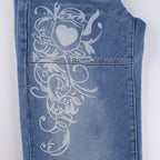 Cargo Baggy Wide-Leg Jeans with Low Waist