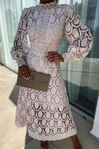 Midi Dress with Gathered Details