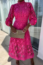 Midi Dress with Gathered Details