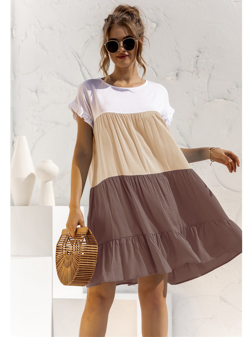 Ombré Ruffled Layered Dress