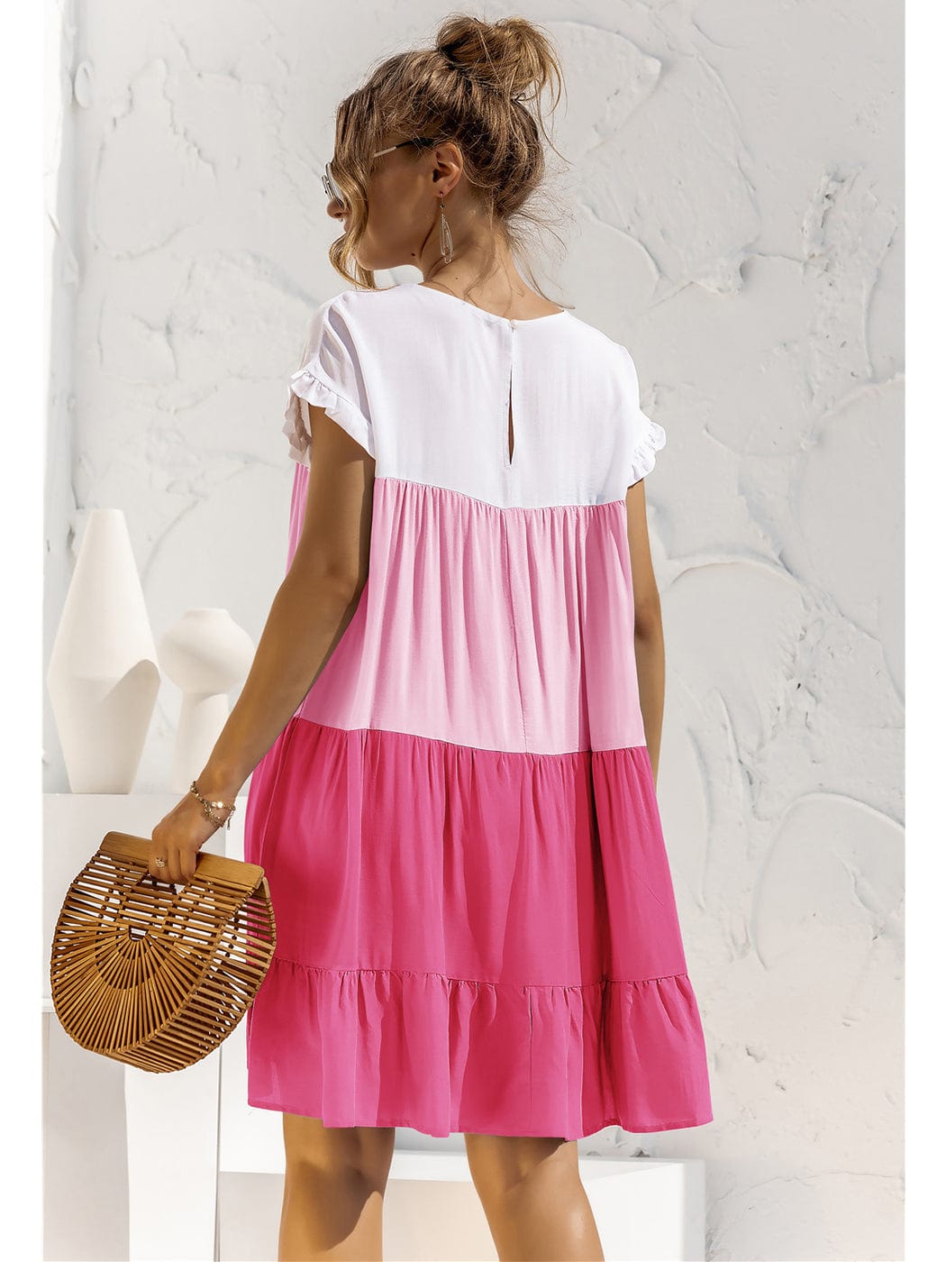 Ombré Ruffled Layered Dress