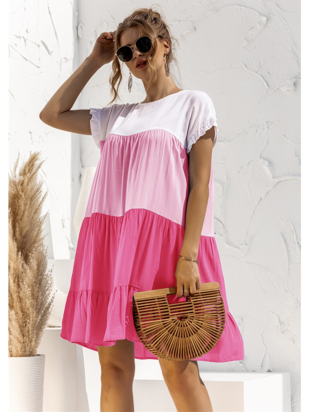 Ombré Ruffled Layered Dress