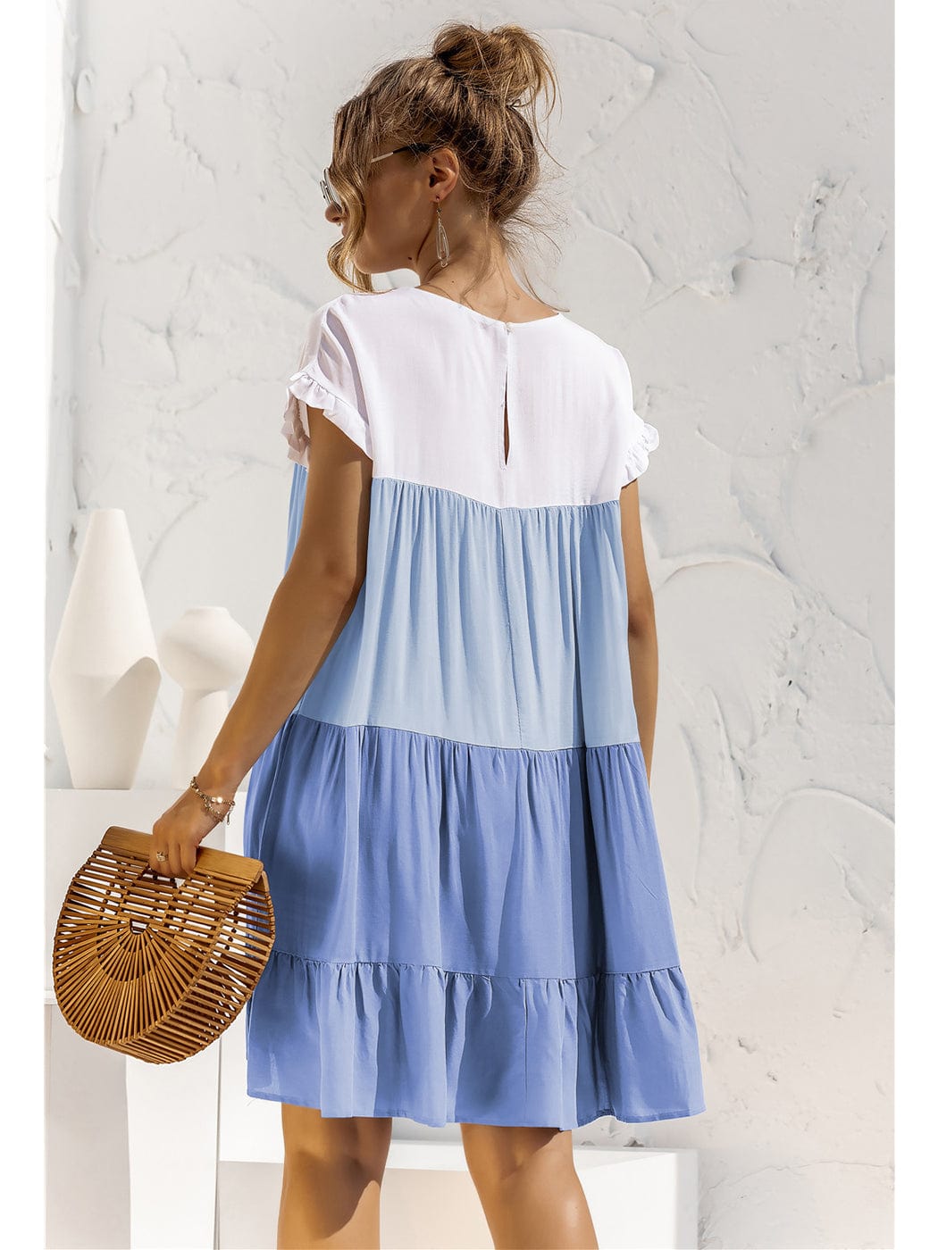 Ombré Ruffled Layered Dress