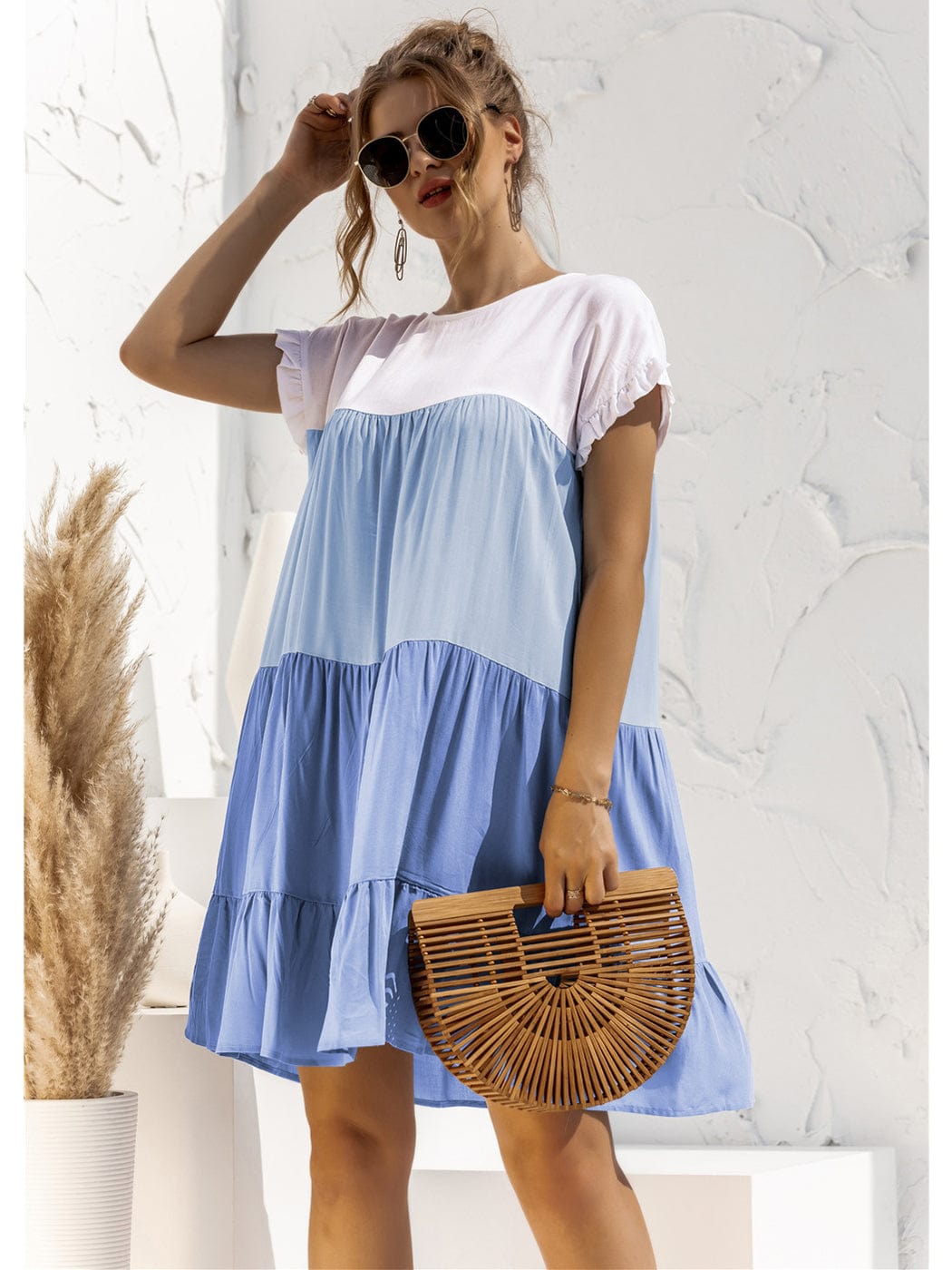 Ombré Ruffled Layered Dress
