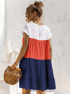 Ombré Ruffled Layered Dress