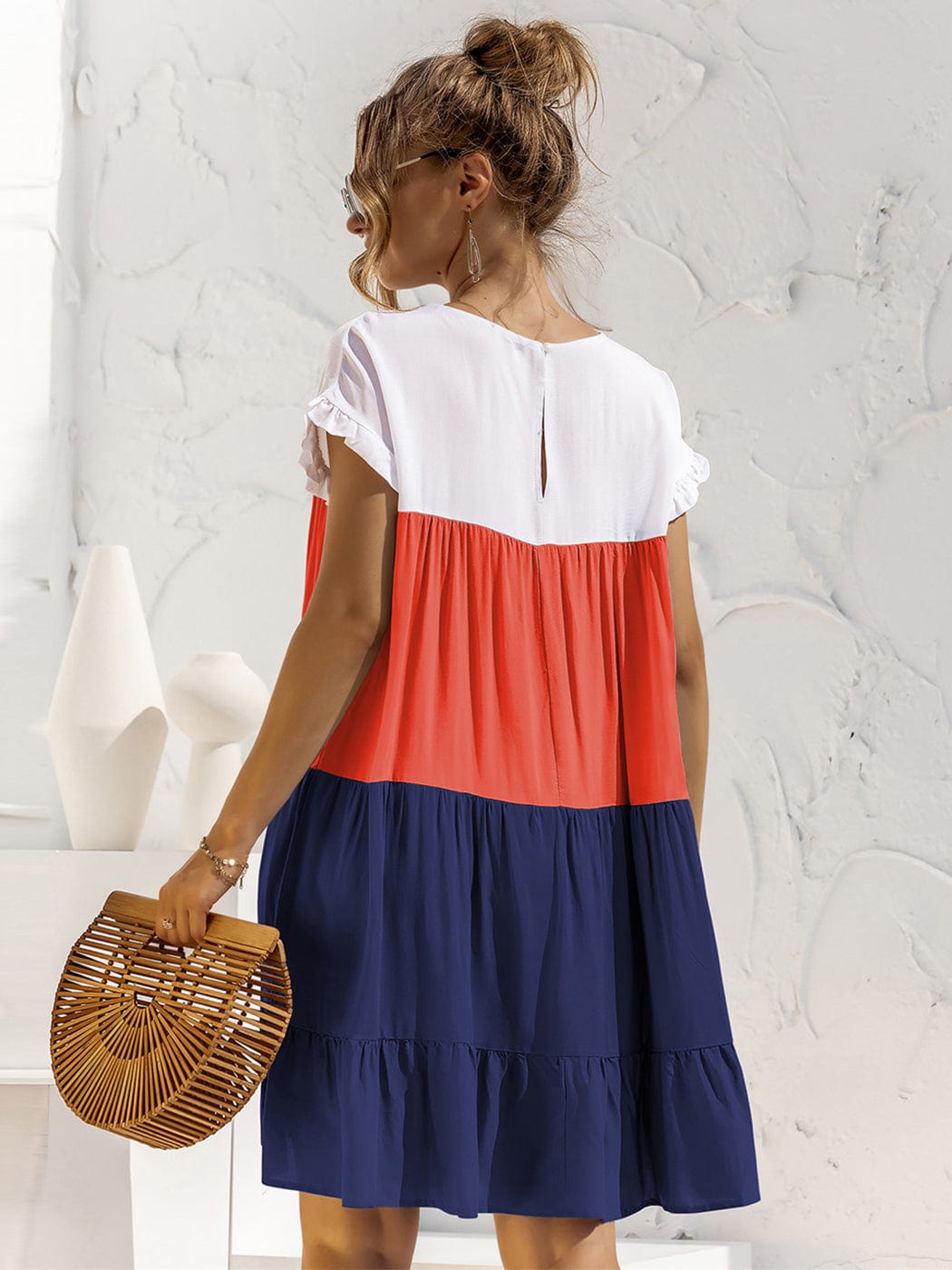 Ombré Ruffled Layered Dress