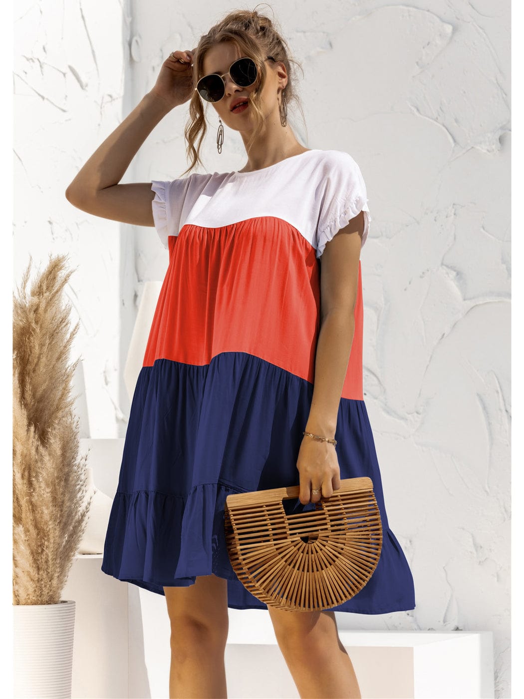 Ombré Ruffled Layered Dress