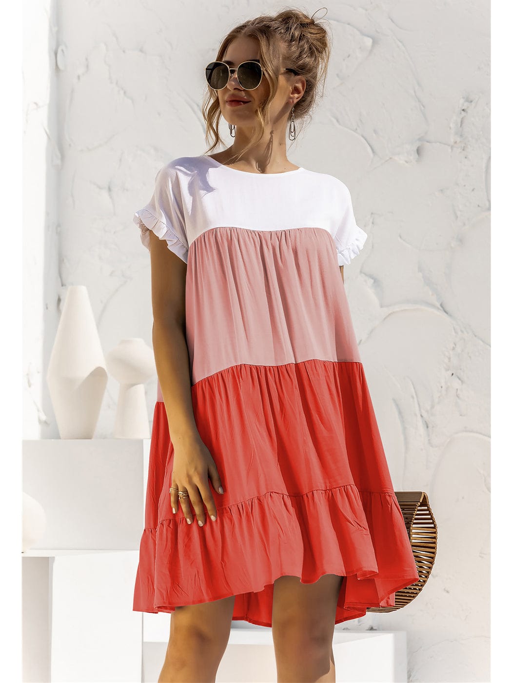 Ombré Ruffled Layered Dress