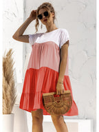 Ombré Ruffled Layered Dress
