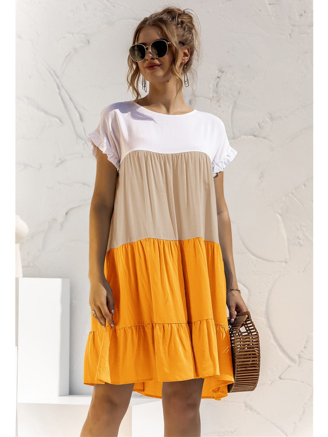 Ombré Ruffled Layered Dress