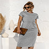 Leather Brushed Dress with Pockets